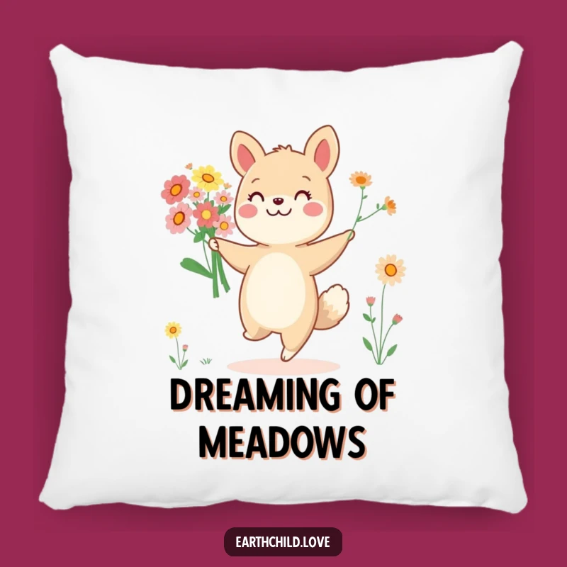 Funny Animal Dancer Pillow: Cozy & Cheerful Floral Accent Gift