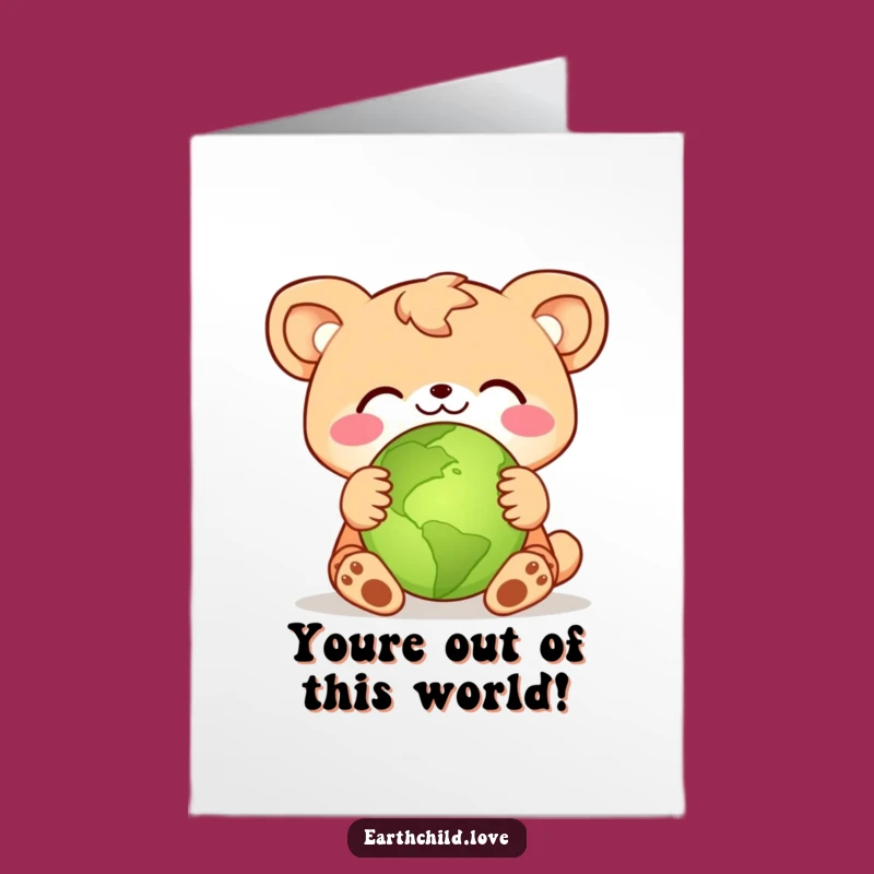 Free Printable Congratulations Card: Planet Hugging Animal - Funny Downloadable Gift!