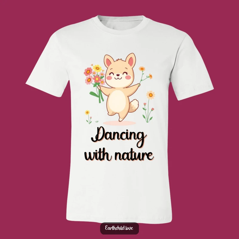Funny Animal Dancer T-Shirt: Cheerful Floral Style Gift for Fun Lovers